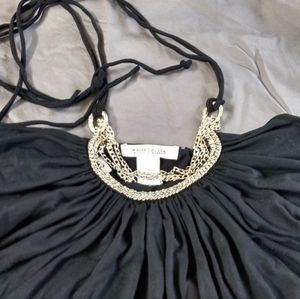 White House Black Market Tank Top Silver Chain S